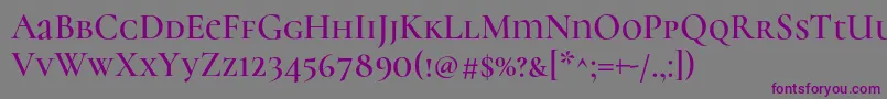 Шрифт CormorantunicaseSemi – фиолетовые шрифты на сером фоне