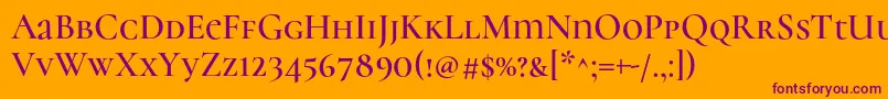 CormorantunicaseSemi Font – Purple Fonts on Orange Background