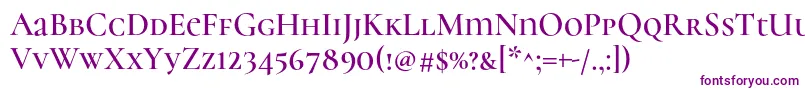 CormorantunicaseSemi-Schriftart – Violette Schriften auf weißem Hintergrund