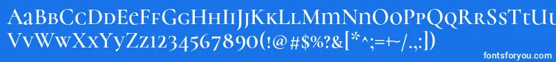 CormorantunicaseSemi-fontti – valkoiset fontit sinisellä taustalla