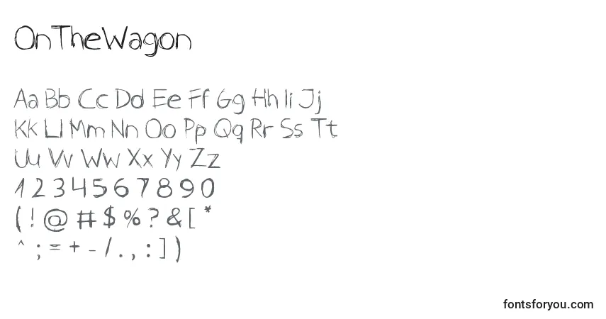 Шрифт OnTheWagon – алфавит, цифры, специальные символы