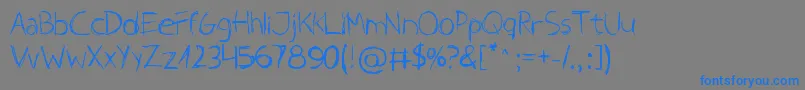 OnTheWagon Font – Blue Fonts on Gray Background