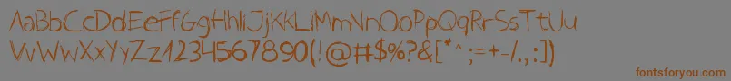 OnTheWagon Font – Brown Fonts on Gray Background