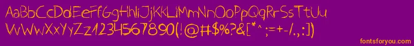 OnTheWagon Font – Orange Fonts on Purple Background
