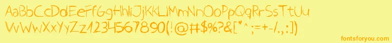 OnTheWagon Font – Orange Fonts on Yellow Background