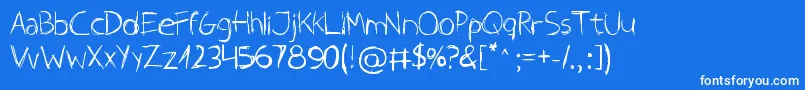 OnTheWagon Font – White Fonts on Blue Background