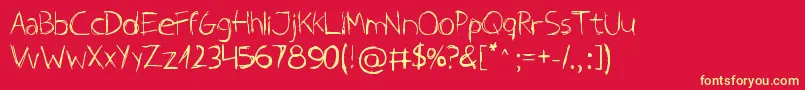 OnTheWagon Font – Yellow Fonts on Red Background