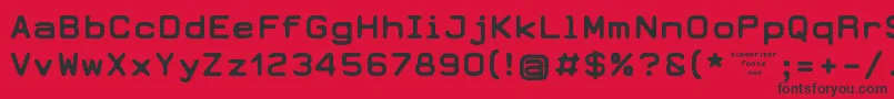 Earth 2073 Font – Black Fonts on Red Background