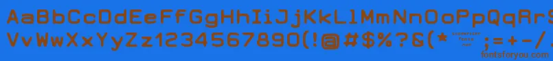 Earth 2073 Font – Brown Fonts on Blue Background