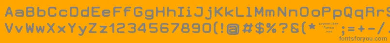 Earth 2073 Font – Gray Fonts on Orange Background