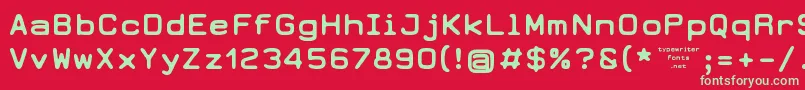 Earth 2073 Font – Green Fonts on Red Background