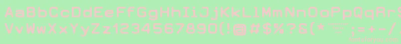 Earth 2073 Font – Pink Fonts on Green Background