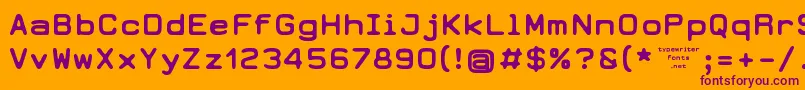 Earth 2073 Font – Purple Fonts on Orange Background