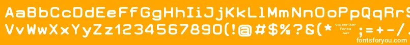 Earth 2073 Font – White Fonts on Orange Background