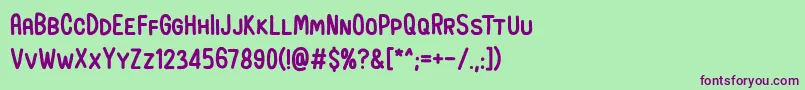 Earth Spirit Font – Purple Fonts on Green Background