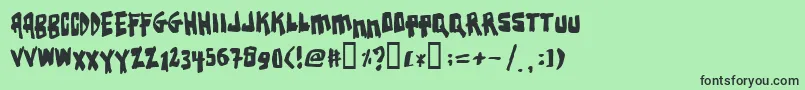 EARTHQUAKE Font – Black Fonts on Green Background