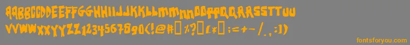 EARTHQUAKE Font – Orange Fonts on Gray Background