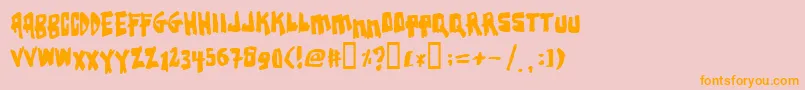 EARTHQUAKE Font – Orange Fonts on Pink Background