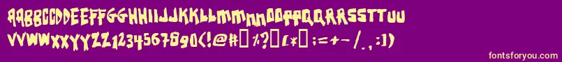 EARTHQUAKE Font – Yellow Fonts on Purple Background