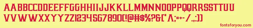 earthrealm Font – Red Fonts on Yellow Background