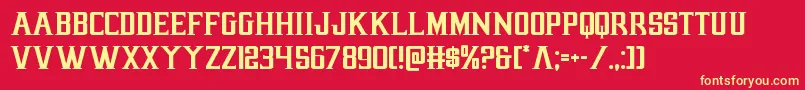 earthrealm Font – Yellow Fonts on Red Background