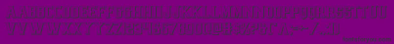フォントearthrealm3d – 紫の背景に黒い文字