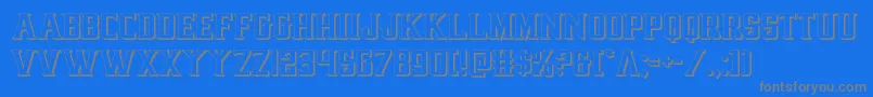 earthrealm3d Font – Gray Fonts on Blue Background