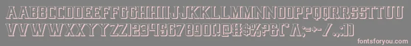 Шрифт earthrealm3d – розовые шрифты на сером фоне