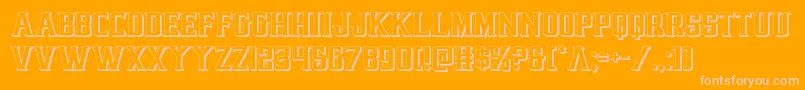 Police earthrealm3d – polices roses sur fond orange