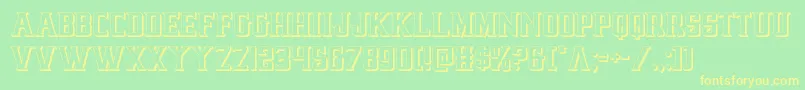 earthrealm3d Font – Yellow Fonts on Green Background