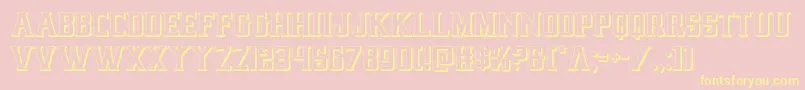 earthrealm3d Font – Yellow Fonts on Pink Background