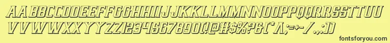 earthrealm3dital Font – Black Fonts on Yellow Background