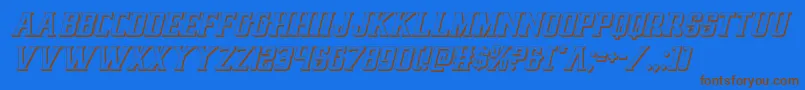 earthrealm3dital Font – Brown Fonts on Blue Background