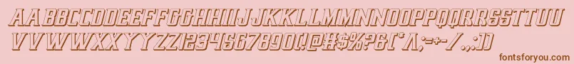 earthrealm3dital Font – Brown Fonts on Pink Background