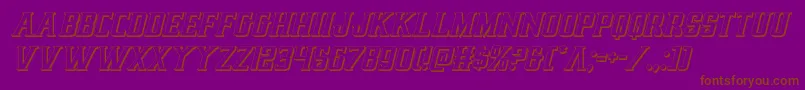 earthrealm3dital Font – Brown Fonts on Purple Background