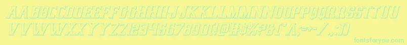earthrealm3dital Font – Green Fonts on Yellow Background