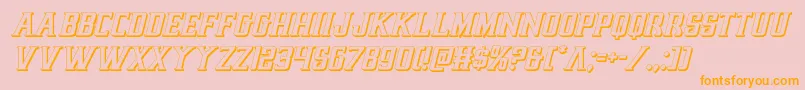 earthrealm3dital Font – Orange Fonts on Pink Background