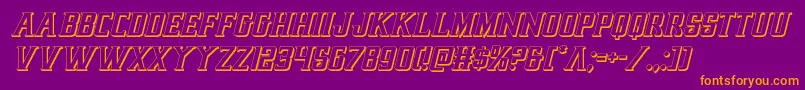 earthrealm3dital Font – Orange Fonts on Purple Background