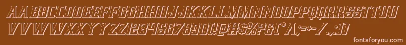 earthrealm3dital Font – Pink Fonts on Brown Background