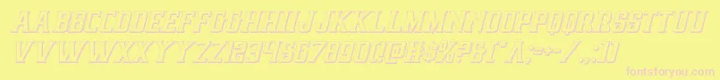 Шрифт earthrealm3dital – розовые шрифты на жёлтом фоне