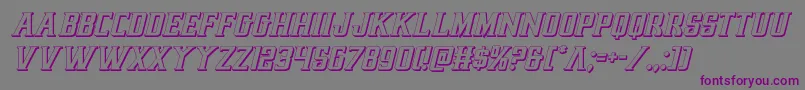 Шрифт earthrealm3dital – фиолетовые шрифты на сером фоне