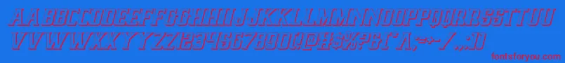 earthrealm3dital Font – Red Fonts on Blue Background