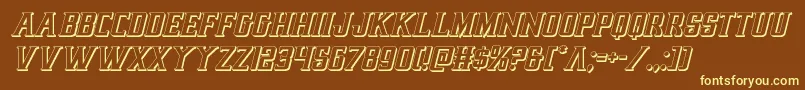 earthrealm3dital Font – Yellow Fonts on Brown Background