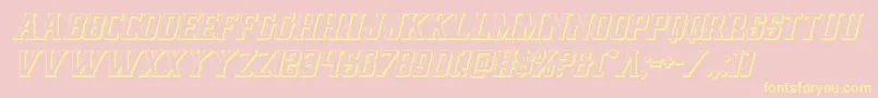earthrealm3dital Font – Yellow Fonts on Pink Background