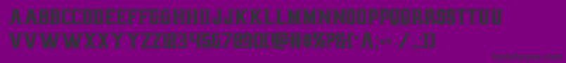 earthrealmacad-Schriftart – Schwarze Schriften auf violettem Hintergrund