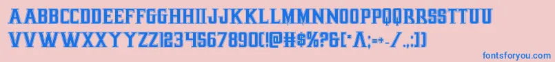 earthrealmacad Font – Blue Fonts on Pink Background