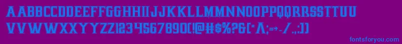 Шрифт earthrealmacad – синие шрифты на фиолетовом фоне
