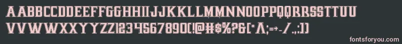 Шрифт earthrealmacad – розовые шрифты на чёрном фоне