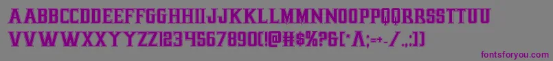 Шрифт earthrealmacad – фиолетовые шрифты на сером фоне