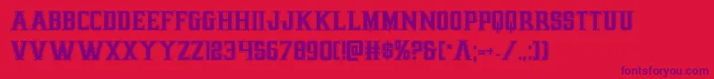 earthrealmacad Font – Purple Fonts on Red Background